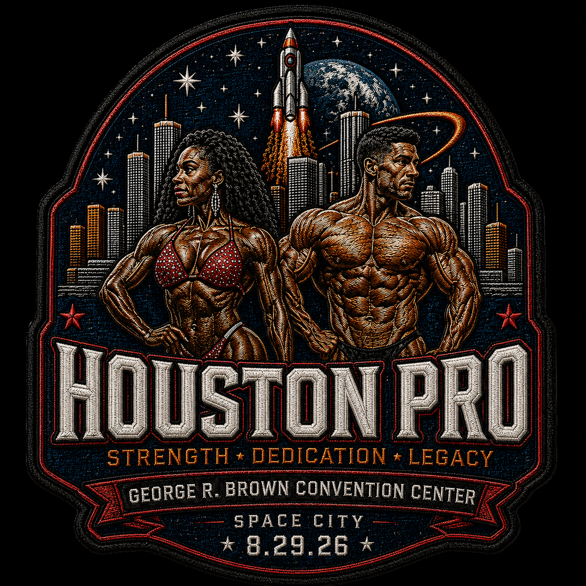 2026 Houston Pro limited edition commemorative bodybuilding patch