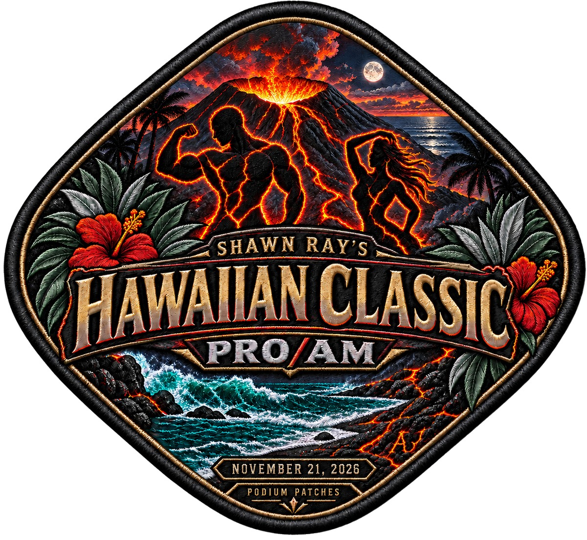 2026 Shawn Ray Hawaiian Classic Pro Am limited edition commemorative patch on transparent background