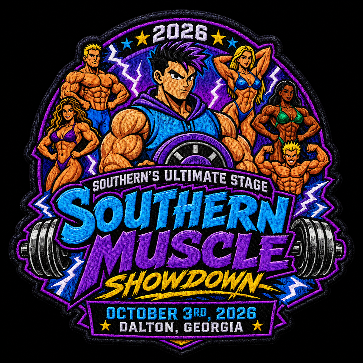 2026 Southern Muscle Showdown commemorative woven patch